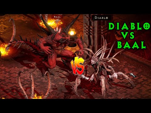 Epic Boss Battle: Diablo vs Baal in Diablo 2 Resurrected Mods