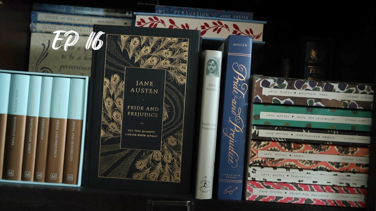Watch video Episode 16: A Most Impressive Jane Austen Collection (42 Copies of 6-ish Books!) Now Episode 16: A Most Impressive Jane Austen Collection (42 Copies of 6-ish Books!)