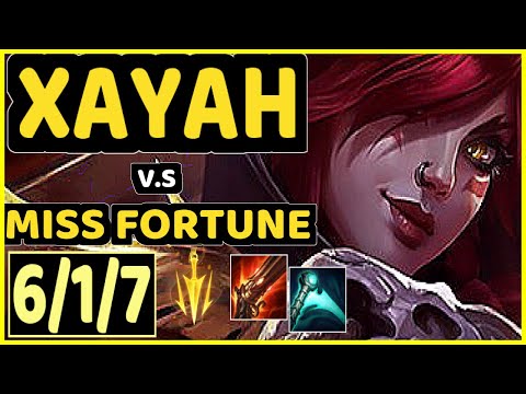 CHRISBERG (XAYAH) vs MISS FORTUNE - 6/1/7 KDA BOTTOM ADC CHALLENGER GAMEPLAY - EUW