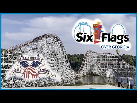Off-ride footage of a Great American Scream Machine train