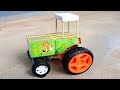 How To Make Matchbox Toy Tractor At Home DIY Tractor Science Project DC Motor Matchbox Tractor
