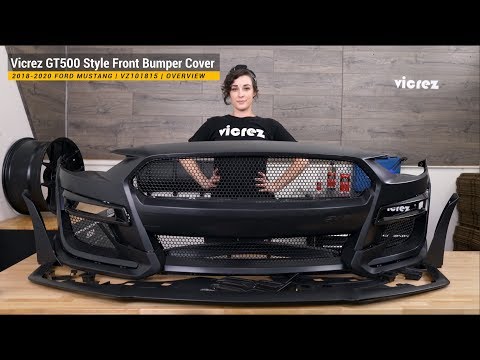 Vicrez GT500 Style Front Bumper Cover vz101815 | Ford Mustang 2018-2020 | Overview
