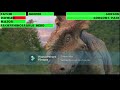 Walking With Dinosaurs 3D 2013 Final Battle With Healthbars 1 2