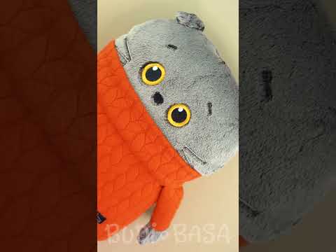 Миниатюра изображения товара Подушка-игрушка Budi Basa Кот в свитере с косами / Kp34-251