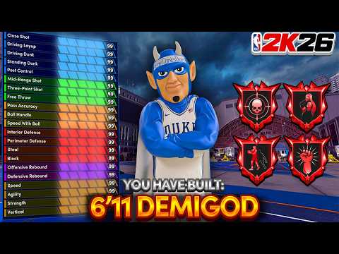 *NEW* 6'11 UNPATCHABLE DEMIGOD BUILD in NBA 2K26 - BEST PF BUILD 2K26
