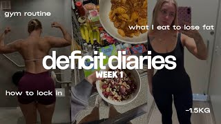 DEFICIT DIARIES *WEEK 1* | how to lose body fat 🫐