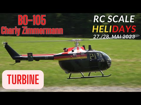 RC BO-105 CHARLY ZIMMERMANN HELIFACTORY (RC Scale Helicopter Show 2023)