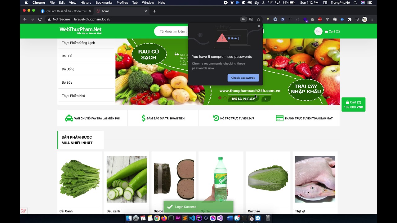 Đồ án - Website thực phẩm laravel  - Review lần 3