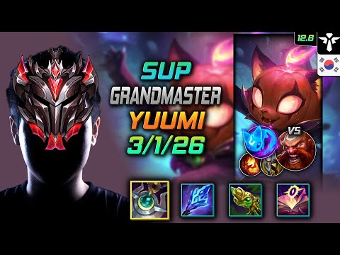 GrandMaster Yuumi Support vs Gragas - 천상계 서폿 유미 월석 콩콩이 - LOL KR 12.6