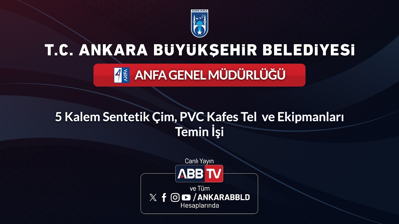 ANFA GENEL MÜDÜRLÜĞÜ - 5 Kalem Sentetik Çim, PVC Kafes Tel ve Ekipmanları Temin İşi