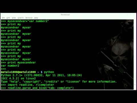 Auto Completion In The Python Console Linux