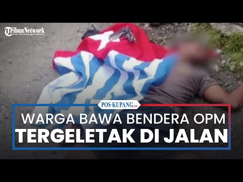 Warga Bawa Bendera Bintang Kejora Ditemukan Tergeletak di Jalan Kebun Sirih Timika