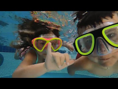 Kids having fun in Hawaii.