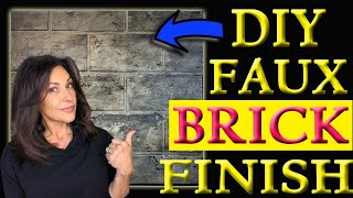 ⭐️NEW!! DIY FAUX BRICK FINISH | Use This To Get The Look Of Brick | Step By Step | Get Inspired!