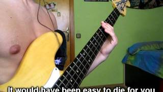 Alice Cooper - Die for You (Bass Cover + Lyrics by ypfcom)