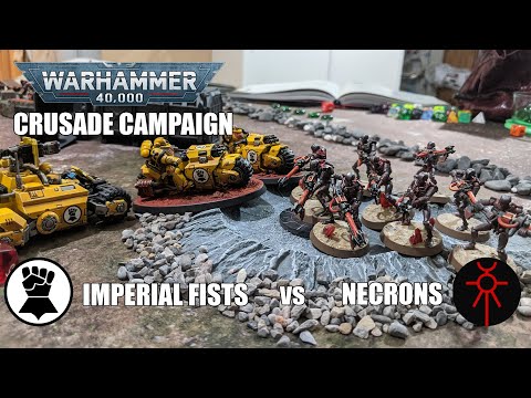 Imperial Fists vs Necrons - Warhammer 40000 battle report - Defence of Achillon Crusade Game 1