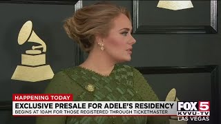 TICKETS: Presale tickets for Adele's residency in Las Vegas go on sale today