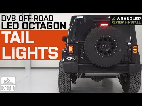 Jeep Wrangler DV8 Off-Road LED Octagon Tail Lights (2007-2018 JK) Review & Install