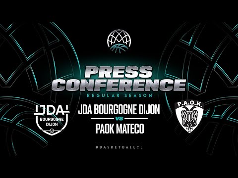 JDA Bourgogne Dijon v PAOK mateco - Press Conference | Basketball Champions League 2022/23
