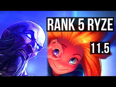 RYZE vs ZOE (MID) | Rank 5 Ryze, Legendary, 9/2/4 | KR Challenger | v11.5