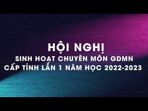 Hội nghị sinh hoạt chuyên môn giáo dục mầm non cấp tỉnh lần 1 năm học 2022 - 2023