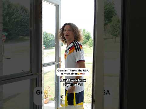 German Thinks The USA Is Walkable!😂🇩🇪🇺🇸 #sketchcomedy #german #germany #american #usa