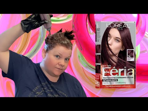 Dyeing my hair L'Oréal Feria Chocolate Cherry 36 at...