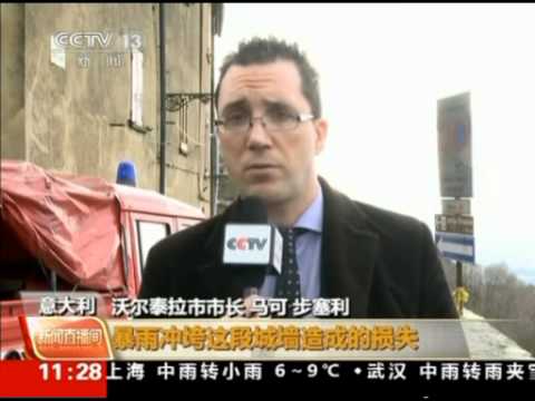 Buselli alla tv cinese (video pubblicato da VolterraTelevision)