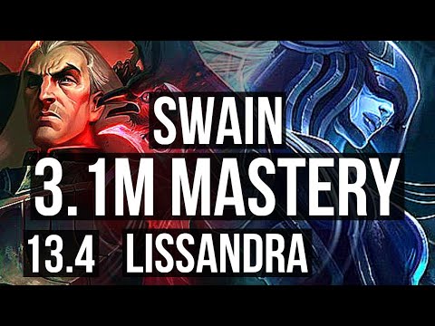 SWAIN vs LISSANDRA (MID) | 3.1M mastery, 3/0/5, 1200+ games | KR Diamond | 13.4