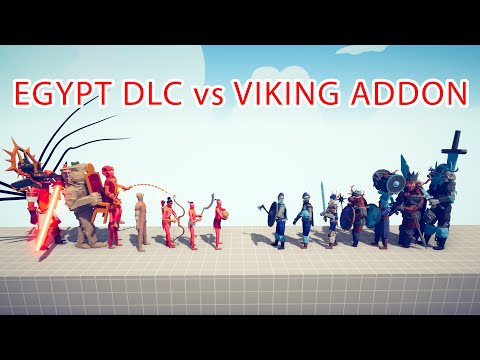EGYPT DLC Team vs VIKING ADDON Team - Totally Accurate Battle Simulator TABS