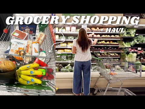 GROCERY SHOPPING + HAUL as a 21 yr old living alone *full restock*