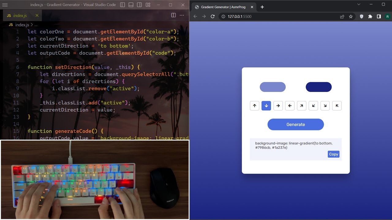 ASMR Programming - Gradient Generator App - No Talking