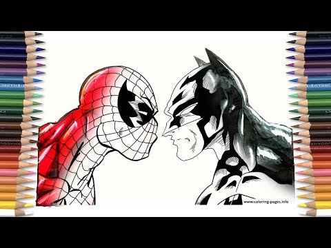 SPIDER-MAN Vs BATMAN Coloring Page | Huh You Wanna Fight [NCS] Eclipse - Throne - Badniss