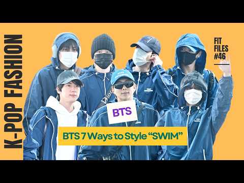 [Fit Files] BTS Airport Fashion✈️ | Same 'SWIM' Jacket, 7 Different Style💜#bts #dispatch