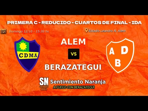 Leandro N. Alem vs. Berazategui EN VIVO - Primera C | Reducido | PARTIDO IDA - 2025
