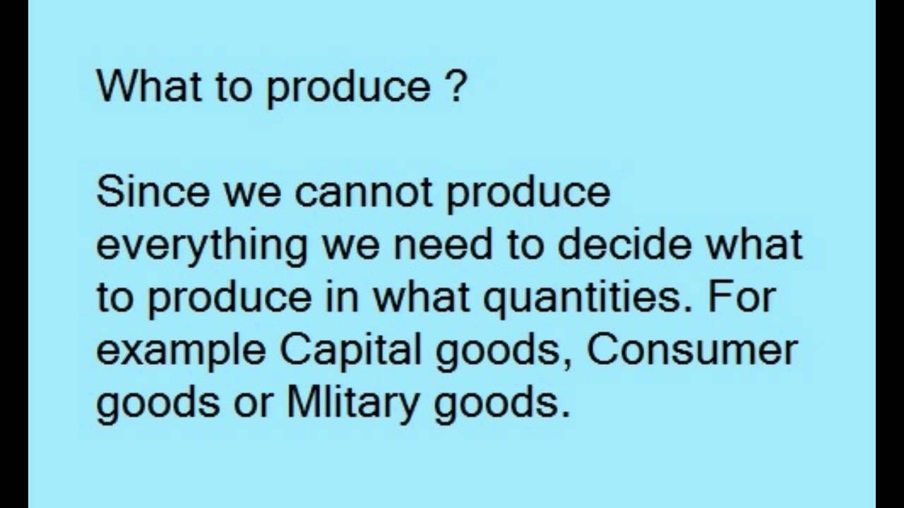 What are the 4 basic economic questions?