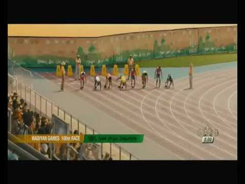 Gara di atletica leggera, scena del film il dittatore.