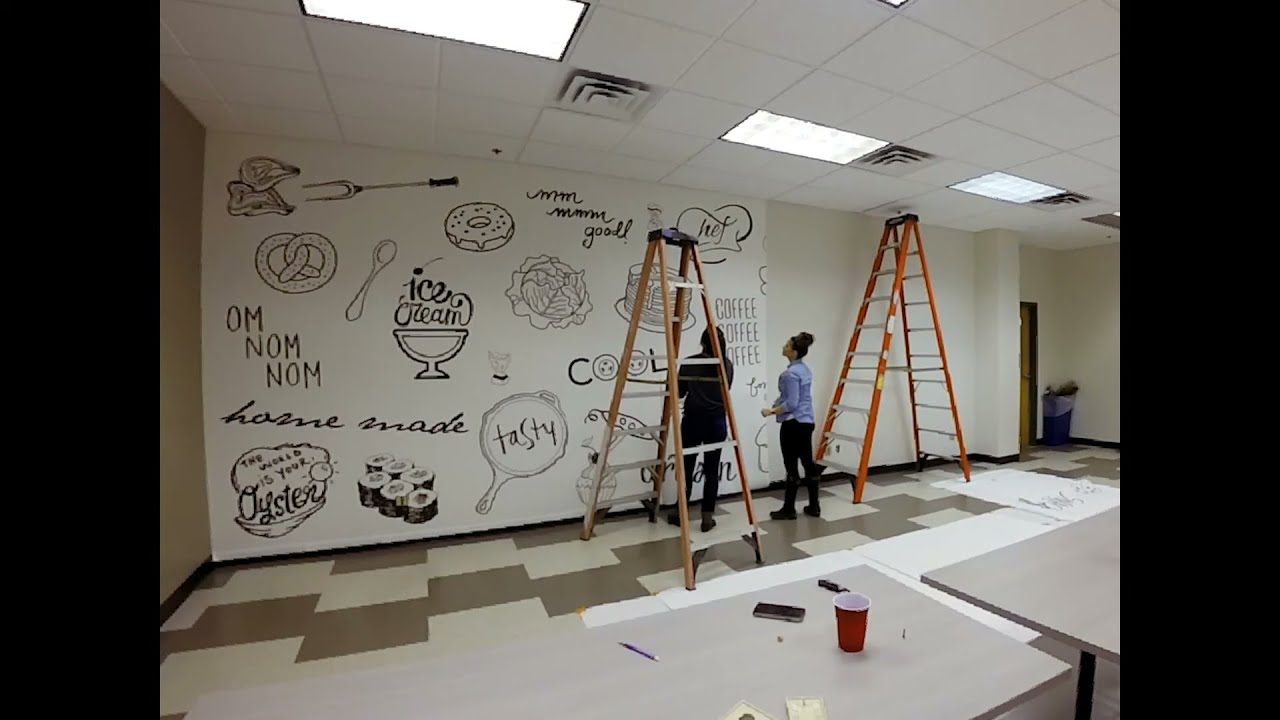 Time-Lapse Office Mural Installation on EcoBella - Smooth