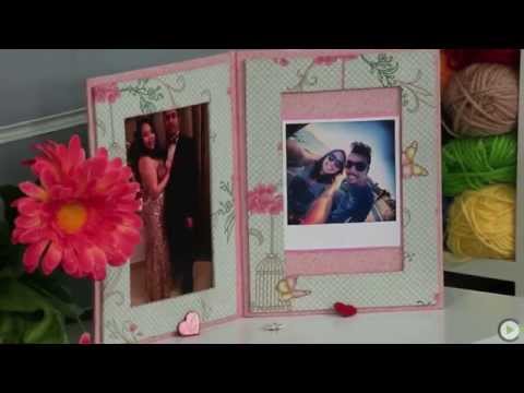 Canal do Artesanato - Porta Retrato duplo em cartonagem