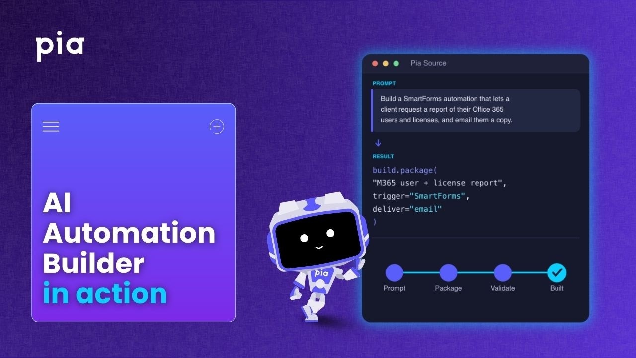 AI Automation Builder walkthrough: build automations in Pia Source video thumbnail