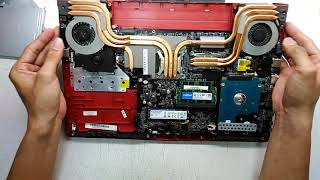 Video thumbnail for msi Gaming notebook model GE62VR 6RF Apache Pro replace thermal compound cleaning dust 2018 by KL Gamers