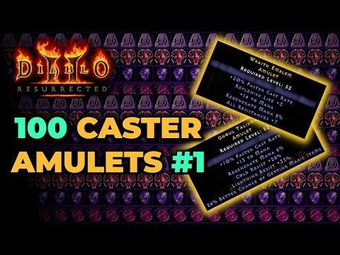 Did we make really great 2/20 amulet?? 100 caster ammy crafts!! Diablo 2 Resurrected