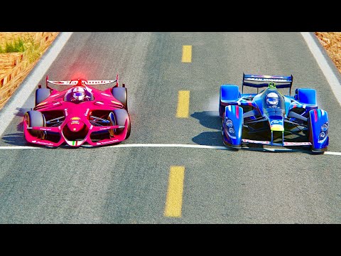 Ferrari F1 2025 Concept vs Red Bull X2010 S1 - Desert Drag Race