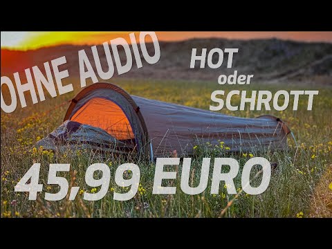 Ohne Musik: BIWAK I Muss es denn immer teuer sein? 45 EURO Biwak- Zelt I HOT oder SCHROTT?