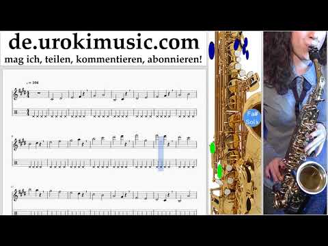 Saxophonunterricht Tenor Jonas Blue - Mama Noten Lernen Teil#1 um-i995
