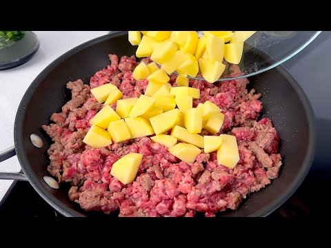 Just pour the potatoes on top of the ground beef! Delicious and light dinner!❗️