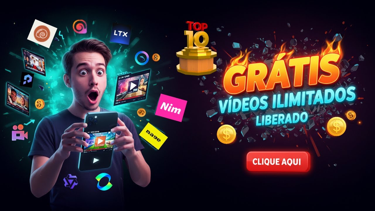 COMO TER VÍDEOS DE GRAÇA E ILIMITADOS | Top 10 IAs em 2025 | Passo a Passo
