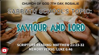 Church of God 7th Day (Jamaica) | Sabbath School | A False Sense of Security