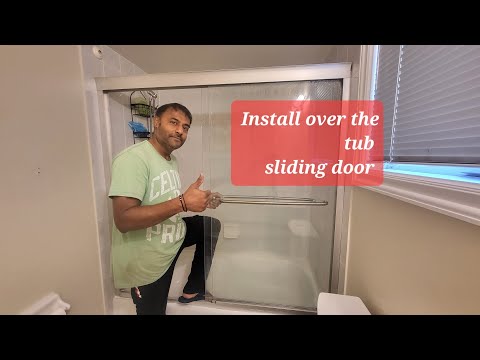 How to install bathtub sliding glass door