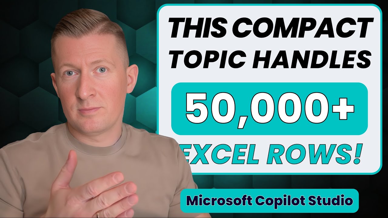 How to Process 50,000+ Excel Rows with Microsoft Copilot Studio (Build With Me, Step-by-Step)